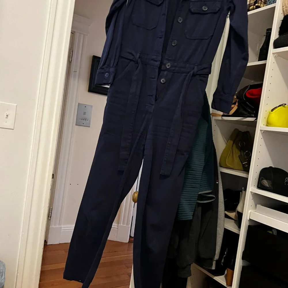 Reformation Kendall Boiler Jumpsuit, Navy - Picture 2 of 6